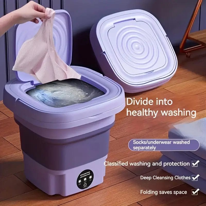 Portable Foldable Washing Machine Compact Small Washer for Dorm