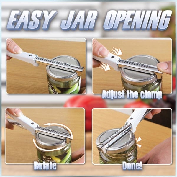 Jar Opener, 1 Adjustable Multifunctional Stainless Steel Can