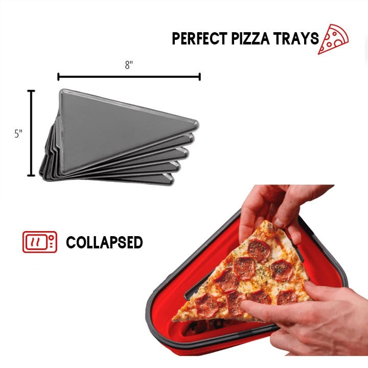 pizza storage container collapsible, reusable pizza container, pizza  container expandable silicone, leftover pizza storage container, with 5