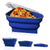 Collapsible Container For Pizza Blue