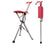 Elderly Foldable Walking Chair Stick Red