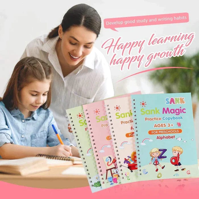 Grooved Handwriting Book Practice Handwriting Practice For Kids Handwriting  Practice Book With Groove Design Copybook For - AliExpress