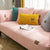 Modern Solid Color Winter Lamb Wool Sofa Towel Thicken Plush Soft and Smooth Sofa Covers for Living Room Anti-slip Couch Cover Pink / 110 x 110CM