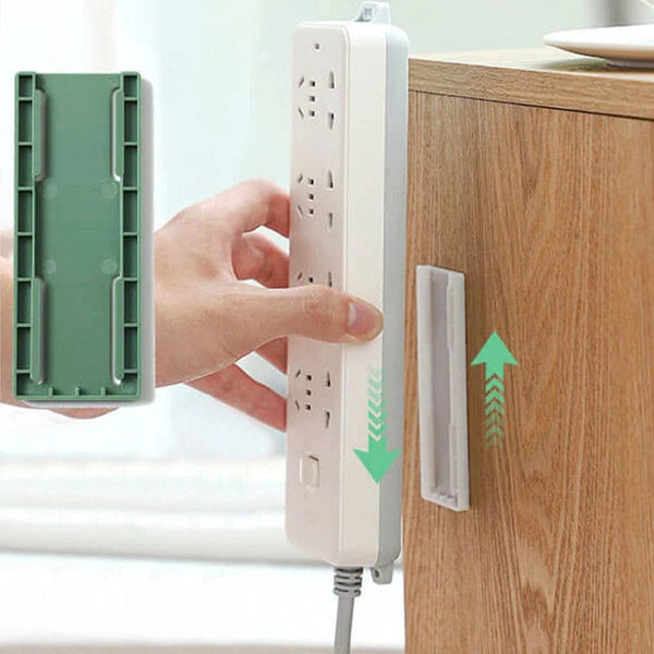 Socket Holder Plug Fixer Power Strip Holder Wall-Mounted Sticker  Punch-free＠