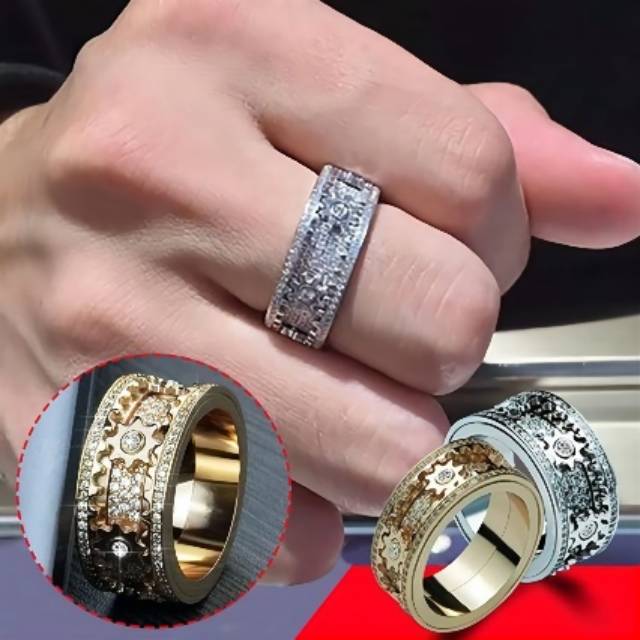 18K White Gold Emerald And Diamond Rotating Element Ring 1.49ctw - 19CPSA